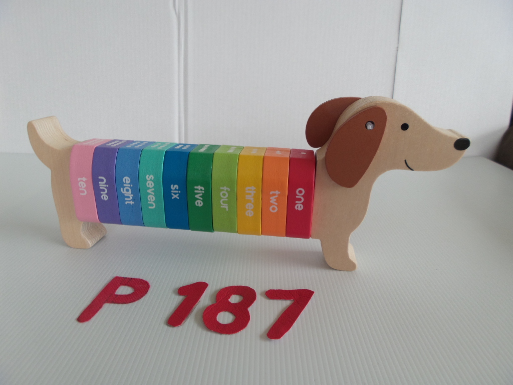 Wooden Count & Stack Dog