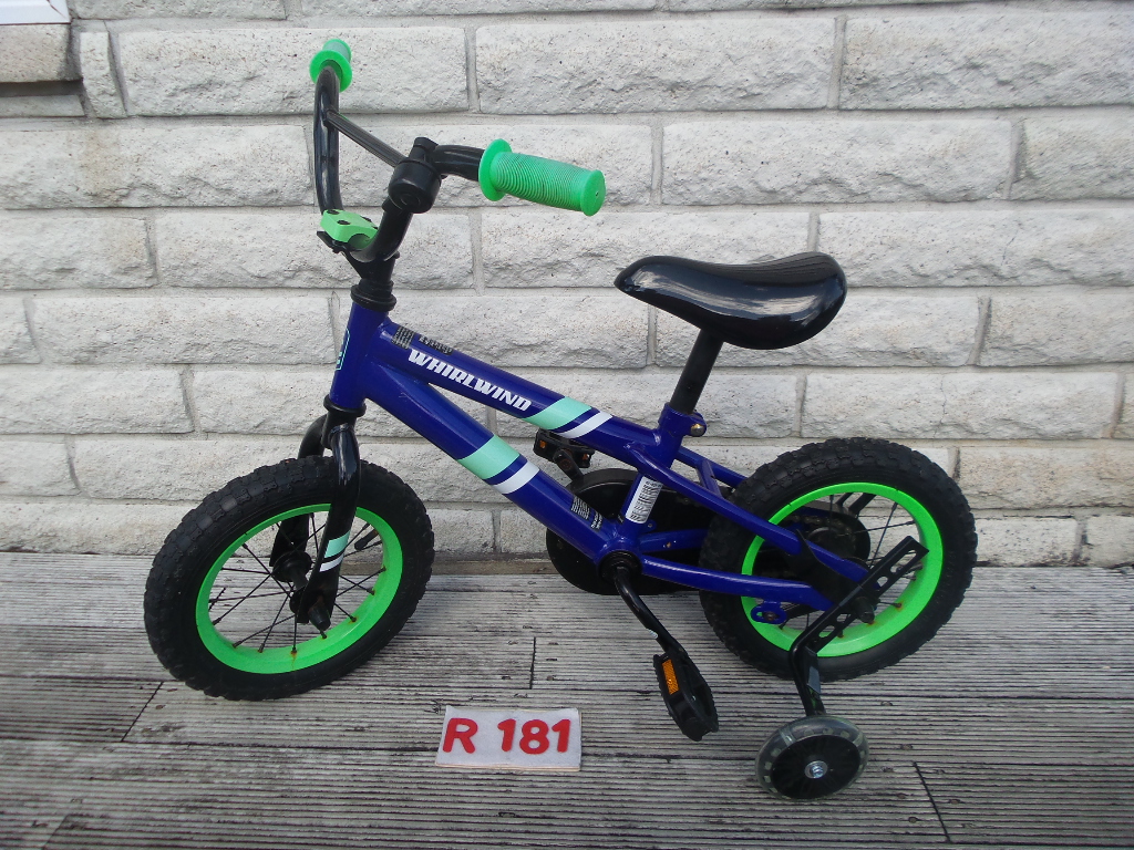 Blue & Green Bike with Training Wheels